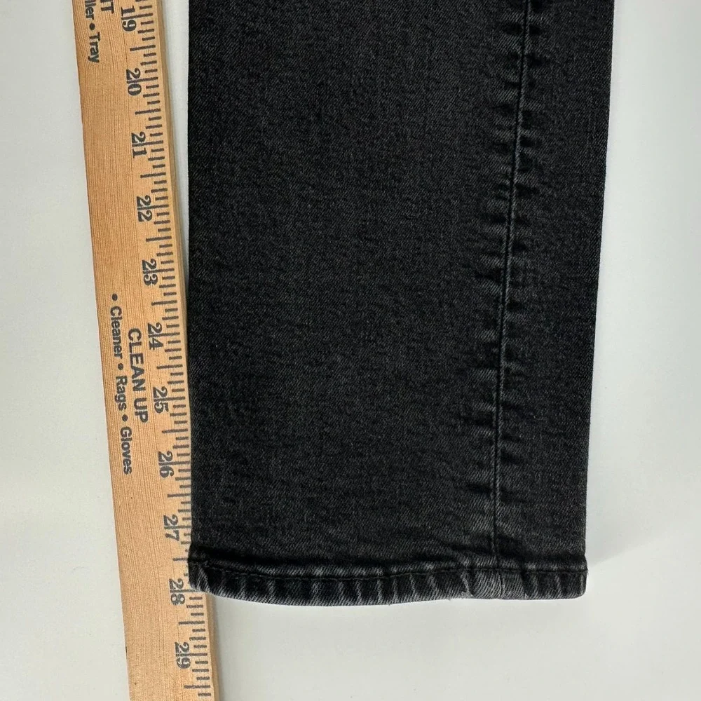 Levi's Premium 502 Taper Fit Jeans Mens 32x32 Black Denim Waterless Stretch